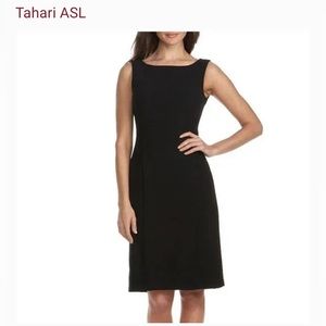 Tahari Arthur S Levine Sleeveless Black Womens Formal Sheath Dress Size 6